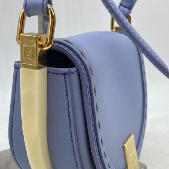 Fendi Purple Smooth Leather Moonlight Crossbody Saddle Bag- Retail Price: $2,100 - Picture 3 of 13